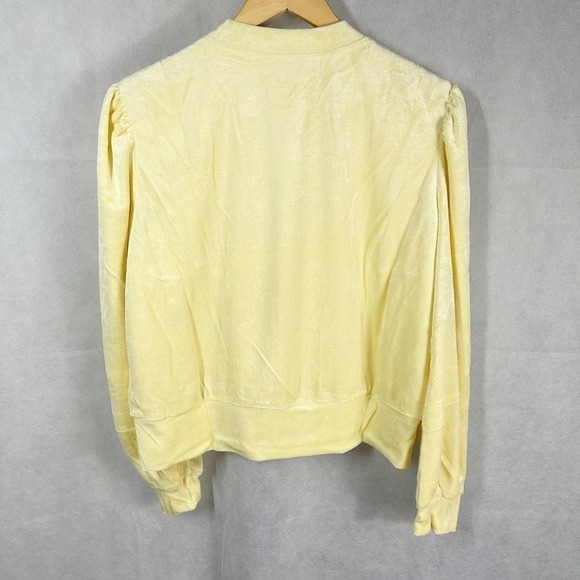 Generation Love Revolve Blair Bomber Puff Sleeves Sweater Yellow Size XL - Picture 3 of 8